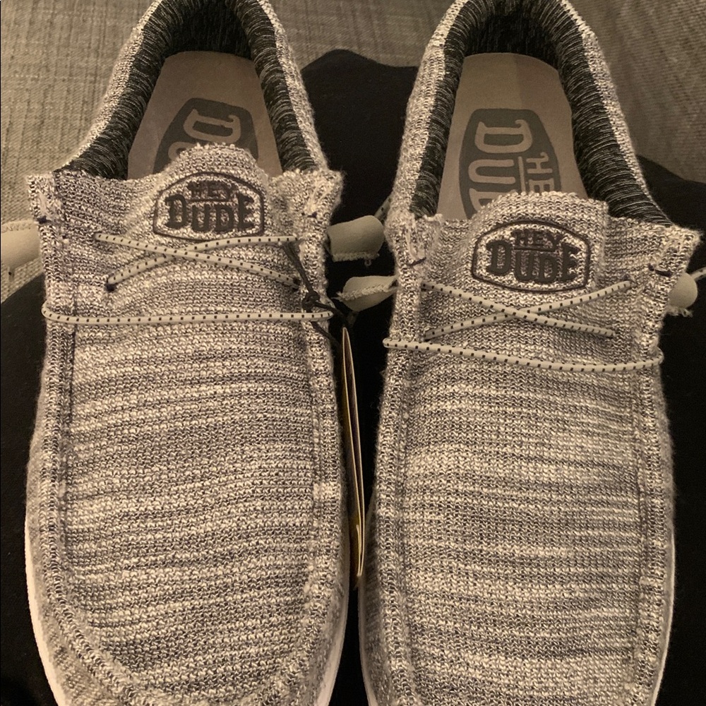 Men’s NWT Sz 14 Hey Dude Wally Stretch Mix Granite Shoes